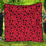 Ladybug Spots Pattern Print Quilt