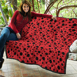 Ladybug Spots Pattern Print Quilt