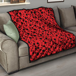 Ladybug Spots Pattern Print Quilt