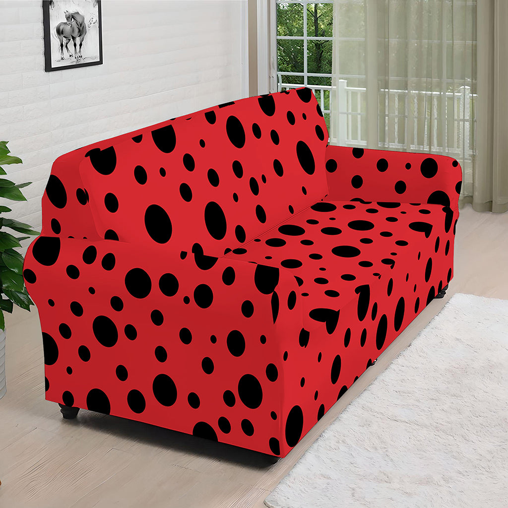 Ladybug Spots Pattern Print Sofa Cover