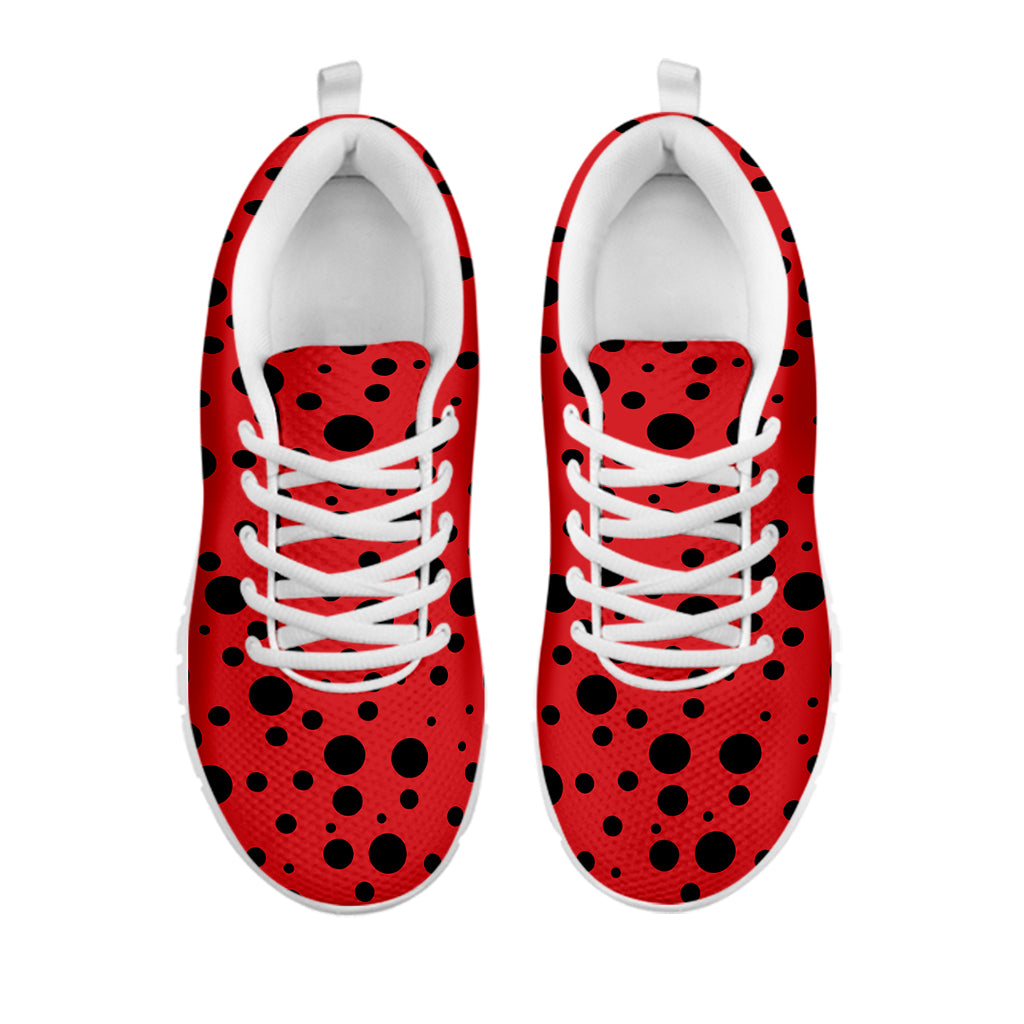 Ladybug Spots Pattern Print White Sneakers