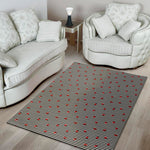 Ladybug Striped Pattern Print Area Rug