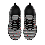 Ladybug Striped Pattern Print Black Sneakers