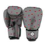 Ladybug Striped Pattern Print Boxing Gloves