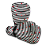 Ladybug Striped Pattern Print Boxing Gloves