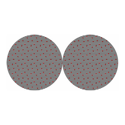 Ladybug Striped Pattern Print Car Coasters