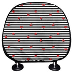 Ladybug Striped Pattern Print Car Headrest Covers