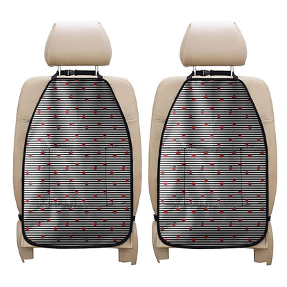 Ladybug Striped Pattern Print Car Seat Organizers