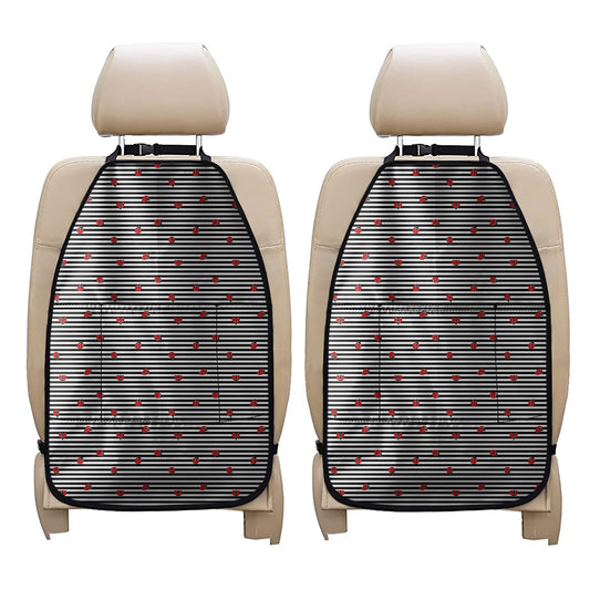 Ladybug Striped Pattern Print Car Seat Organizers