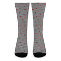 Ladybug Striped Pattern Print Crew Socks