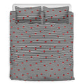 Ladybug Striped Pattern Print Duvet Cover Bedding Set