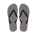 Ladybug Striped Pattern Print Flip Flops