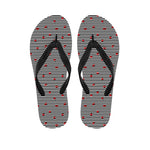 Ladybug Striped Pattern Print Flip Flops