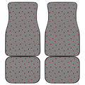Ladybug Striped Pattern Print Front and Back Car Floor Mats