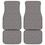 Ladybug Striped Pattern Print Front and Back Car Floor Mats
