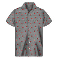 Ladybug Striped Pattern Print Men's Short Sleeve Shirt