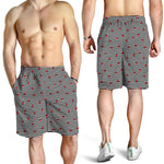 Ladybug Striped Pattern Print Men's Shorts