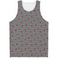 Ladybug Striped Pattern Print Men's Tank Top
