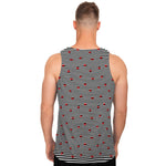 Ladybug Striped Pattern Print Men's Tank Top