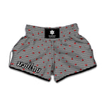 Ladybug Striped Pattern Print Muay Thai Boxing Shorts