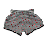 Ladybug Striped Pattern Print Muay Thai Boxing Shorts