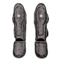 Ladybug Striped Pattern Print Muay Thai Shin Guards