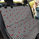 Ladybug Striped Pattern Print Pet Car Back Seat Cover