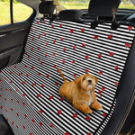 Ladybug Striped Pattern Print Pet Car Back Seat Cover