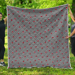 Ladybug Striped Pattern Print Quilt