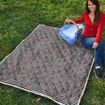 Ladybug Striped Pattern Print Quilt