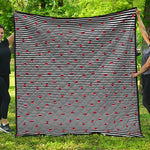 Ladybug Striped Pattern Print Quilt