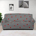 Ladybug Striped Pattern Print Sofa Cover