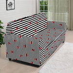 Ladybug Striped Pattern Print Sofa Cover