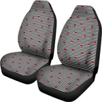 Ladybug Striped Pattern Print Universal Fit Car Seat Covers