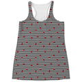 Ladybug Striped Pattern Print Women's Racerback Tank Top