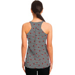 Ladybug Striped Pattern Print Women's Racerback Tank Top