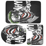 Laughing Joker Why So Serious Print 3 Piece Bath Mat Set