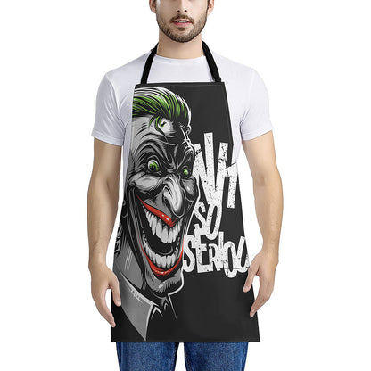 Laughing Joker Why So Serious Print Apron