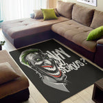 Laughing Joker Why So Serious Print Area Rug
