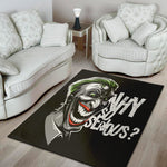 Laughing Joker Why So Serious Print Area Rug