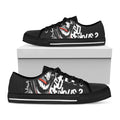 Laughing Joker Why So Serious Print Black Low Top Sneakers