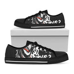 Laughing Joker Why So Serious Print Black Low Top Shoes 