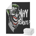 Laughing Joker Why So Serious Print Blanket