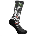 Laughing Joker Why So Serious Print Crew Socks