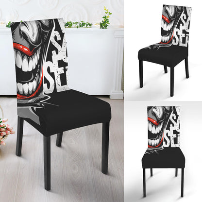 Laughing Joker Why So Serious Print Dining Chair Slipcover