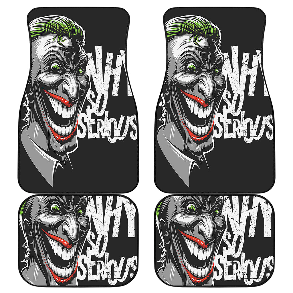 Laughing Joker Why So Serious Print Front and Back Car Floor Mats