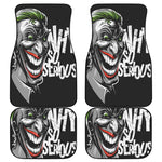 Laughing Joker Why So Serious Print Front and Back Car Floor Mats