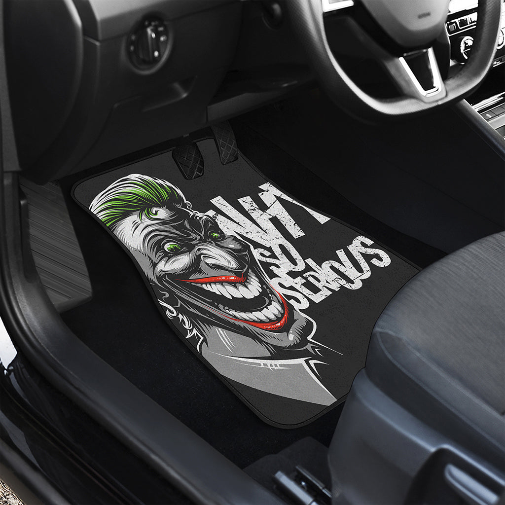Laughing Joker Why So Serious Print Front Car Floor Mats