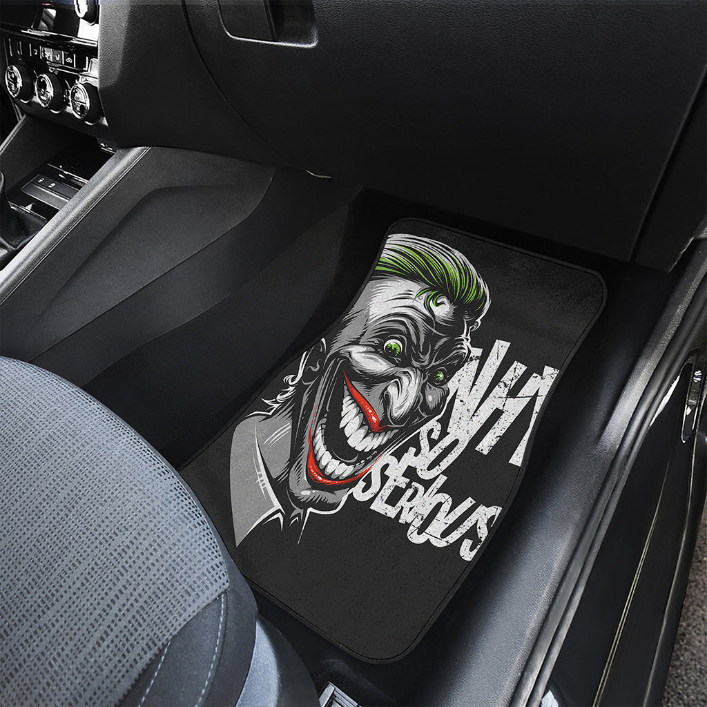 Laughing Joker Why So Serious Print Front Car Floor Mats