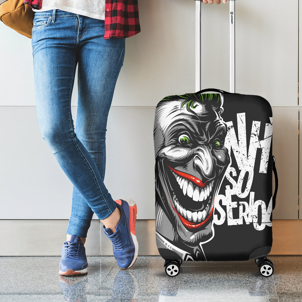 Laughing Joker Why So Serious Print Luggage Cover